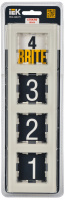 BRITE Рамка 4 поста РУ-4-2-БрВа стекло ванильный IEK BR-M42-G-K10