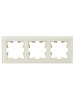 BRITE Рамка 3 поста РУ-3-2-БрВа стекло ванильный IEK BR-M32-G-K10