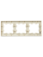 BRITE Рамка 3 поста РУ-3-2-БрВа стекло ванильный IEK BR-M32-G-K10