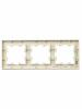 BRITE Рамка 3 поста РУ-3-2-БрВа стекло ванильный IEK BR-M32-G-K10
