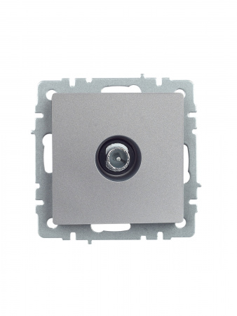 BRITE Розетка TV проходная РТВ10-0-БрА алюминий IEK BR-A10-P-K47