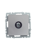 BRITE Розетка TV проходная РТВ10-0-БрА алюминий IEK BR-A10-P-K47