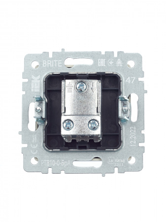 BRITE Розетка TV проходная РТВ10-0-БрА алюминий IEK BR-A10-P-K47