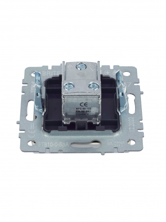 BRITE Розетка TV проходная РТВ10-0-БрА алюминий IEK BR-A10-P-K47