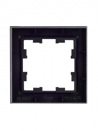 BRITE Рамка 1 пост РУ-1-БрТБ темная бронза IEK BR-M12-K45