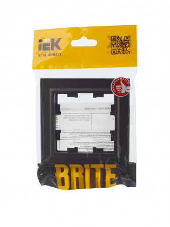 BRITE Рамка 1 пост РУ-1-БрТБ темная бронза IEK BR-M12-K45