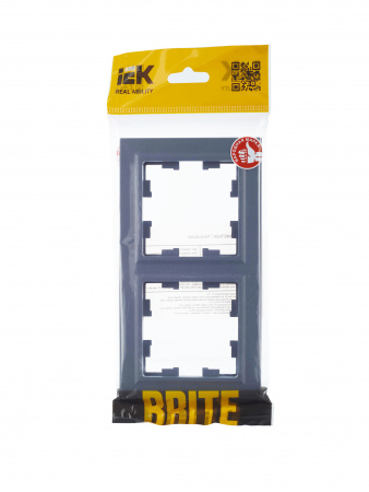 BRITE Рамка 2 поста РУ-2-БрМ маренго IEK BR-M22-K35