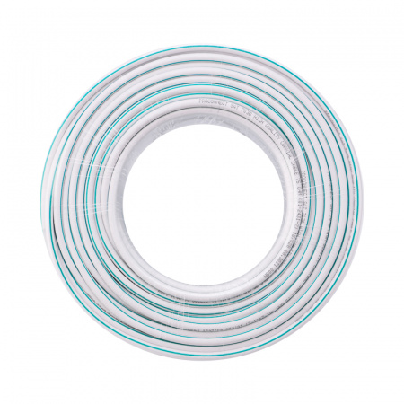 Кабель коаксиальный SAT 703 B, Cu/Al/Cu, 75%, 75 Ом, бухта 100 м, белый, REXANT 01-2431