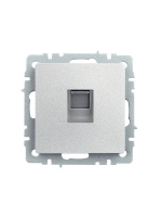 BRITE Розетка компьютерная RJ45 кат.5E РК10-БрА алюминий IEK BR-K10-1-K47