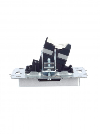 BRITE Розетка компьютерная RJ45 кат.5E РК10-БрА алюминий IEK BR-K10-1-K47