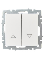 BRITE Выключатель жалюзи 10А ВС10-1-5-БрБ белый IEK BR-V15-0-10-K01