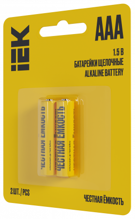 ABT-LR03-OP-L02 Батарейка щелочная Alkaline LR03/AAA (2шт/блистер) IEK 