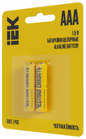 Батарейка щелочная Alkaline LR03/AAA (2шт/блистер) IEK ABT-LR03-OP-L02
