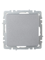 BRITE Выключатель одноклавишный проходной 10А ВС10-1-6-БрА алюминий IEK BR-V12-0-10-K47