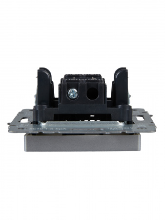 BRITE Выключатель одноклавишный проходной 10А ВС10-1-6-БрА алюминий IEK BR-V12-0-10-K47