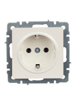 BRITE Розетка с заземлением без защитных шторок 16А РС11-1-0-БрЖ жемчуг IEK BR-R11-16-K36