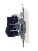 BRITE Розетка с заземлением без защитных шторок 16А РС11-1-0-БрЖ жемчуг IEK BR-R11-16-K36