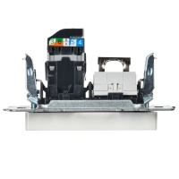 BRITE Розетка двойная RJ11+RJ45 кат.5E РК/Т12-БрБ белый IEK BR-KT20-O-1-K01