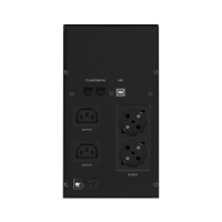 Источник бесперебойного питания line-interactive, Info LCD 2000 ВА/1200 Вт, 1/1, 2xIEC C13, 2xSchuko, USB + RJ45, LCD, 2х9Aч DKC INFOLCD2000SI