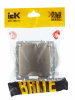 BRITE Розетка с заземлением с защитными шторками и крышкой 16А IP44 РСбш10-3-44-БрШ шампань IEK BR-R16-16-44-K37
