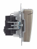 BRITE Розетка с заземлением с защитными шторками и крышкой 16А IP44 РСбш10-3-44-БрШ шампань IEK BR-R16-16-44-K37