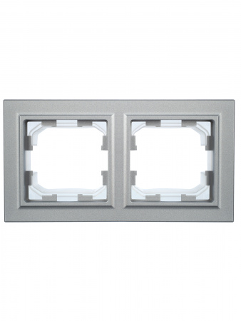 BR-M22-44-K47 BRITE Рамка 2 поста IP44 РУ-2-БрА-44 алюминий IEK 