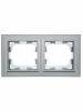 BRITE Рамка 2 поста IP44 РУ-2-БрА-44 алюминий IEK BR-M22-44-K47