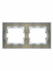 BRITE Рамка 2 поста IP44 РУ-2-БрА-44 алюминий IEK BR-M22-44-K47