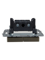 BRITE Выключатель двухклавишный с индикацией 10А ВС10-2-1-БрШ шампань IEK BR-V20-1-10-K37