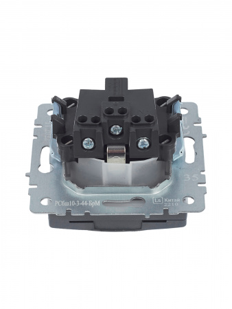 BRITE Розетка с заземлением с защитными шторками и крышкой 16А IP44 РСбш10-3-44-БрМ маренго IEK BR-R16-16-44-K35