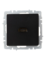 BRITE Розетка HDMI РHDMI-0-БрЧ черный IEK BR-H10-K02