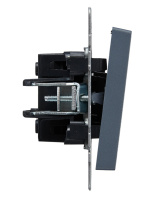 BRITE Выключатель одноклавишный самовозвратный 10А ВС10-1-4-БрМ маренго IEK BR-V14-0-10-K35