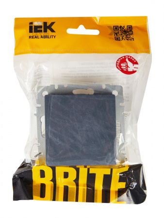 BRITE Выключатель одноклавишный самовозвратный 10А ВС10-1-4-БрМ маренго IEK BR-V14-0-10-K35