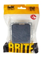 BRITE Выключатель одноклавишный самовозвратный 10А ВС10-1-4-БрМ маренго IEK BR-V14-0-10-K35