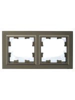 BRITE Рамка 2 поста IP44 РУ-2-БрШ-44 шампань IEK BR-M22-44-K37