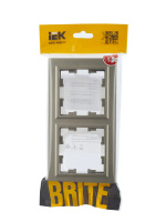 BRITE Рамка 2 поста IP44 РУ-2-БрШ-44 шампань IEK BR-M22-44-K37