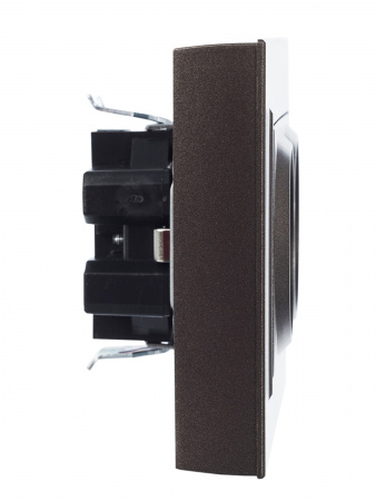 BRITE Розетка двойная с заземлением без защитных шторок 16А в сборе РС12-3-БрТБ темная бронза IEK BR-R21-16-K45-F
