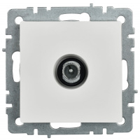 BRITE Розетка TV проходная РТВ10-0-БрБ белый IEK BR-A10-P-K01