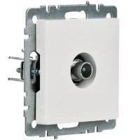 BRITE Розетка TV проходная РТВ10-0-БрБ белый IEK BR-A10-P-K01