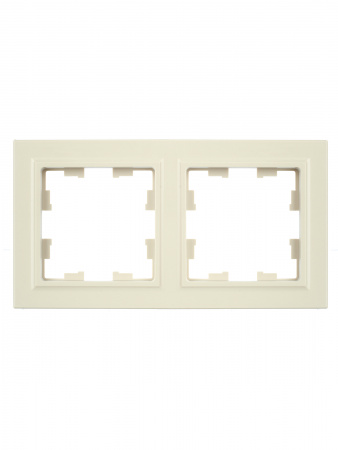 BR-M22-K10 BRITE Рамка 2 поста РУ-2-БрКр бежевый IEK 