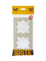 BRITE Рамка 2 поста РУ-2-БрКр бежевый IEK BR-M22-K10