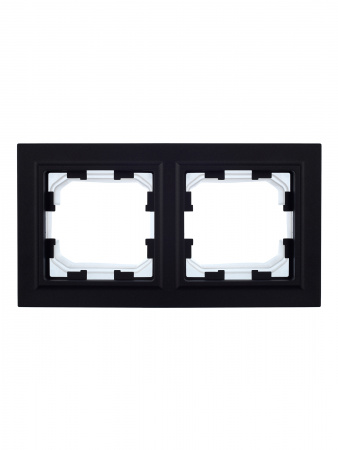 BRITE Рамка 2 поста IP44 РУ-2-БрЧ-44 черный IEK BR-M22-44-K02
