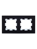 BRITE Рамка 2 поста IP44 РУ-2-БрЧ-44 черный IEK BR-M22-44-K02