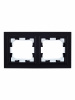 BRITE Рамка 2 поста IP44 РУ-2-БрЧ-44 черный IEK BR-M22-44-K02