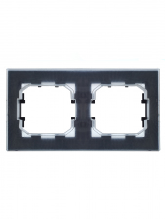 BRITE Рамка 2 поста IP44 РУ-2-БрЧ-44 черный IEK BR-M22-44-K02