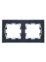 BRITE Рамка 2 поста IP44 РУ-2-БрЧ-44 черный IEK BR-M22-44-K02