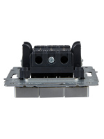 BRITE Выключатель трехклавишный 10А ВС10-3-0-БрА алюминий IEK BR-V30-0-10-K47