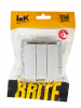 BRITE Выключатель трехклавишный 10А ВС10-3-0-БрА алюминий IEK BR-V30-0-10-K47
