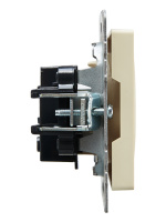 BRITE Розетка без заземления без защитных шторок 10А РС10-1-0-БрКр бежевый IEK BR-R10-10-K10