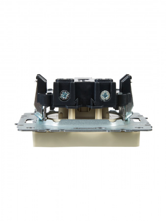 BRITE Розетка без заземления без защитных шторок 10А РС10-1-0-БрКр бежевый IEK BR-R10-10-K10